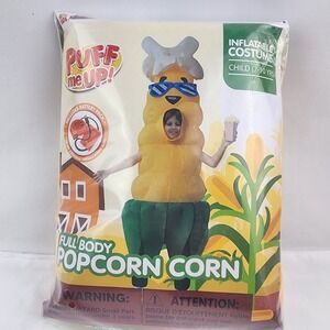Popcorn Inflatable Kids Costume Kid Size 7-10 Iowa Nebraska‎ Illinois Puff me up